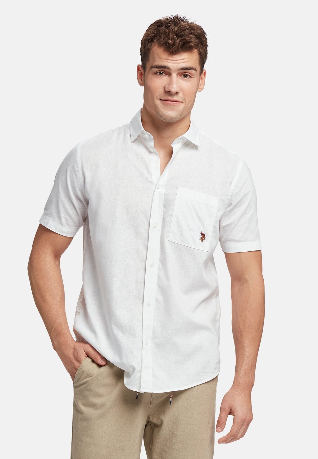 

Рубашка FLORI U.S. Polo Assn., цвет white
