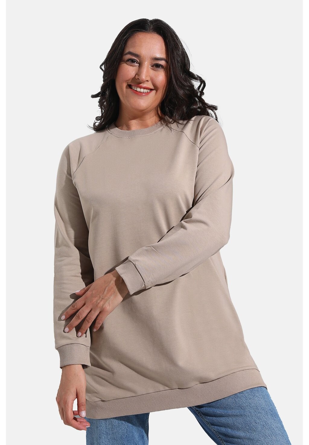 

Толстовка PLUS SIZE-ALIA Modanisa, цвет stone color