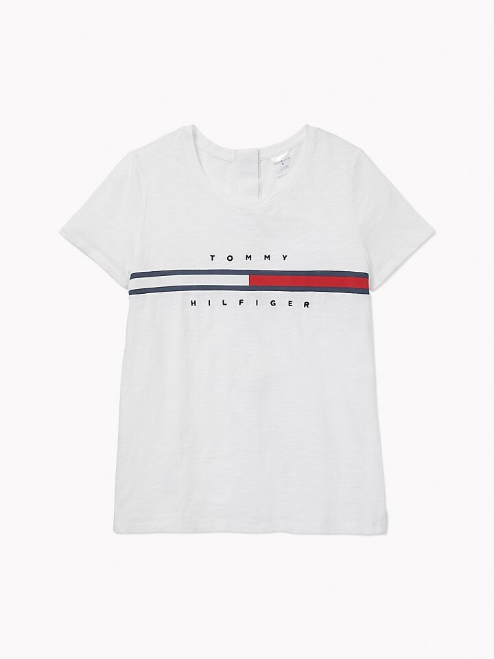 

Фирменная футболка в полоску сидячего кроя Tommy Adaptive