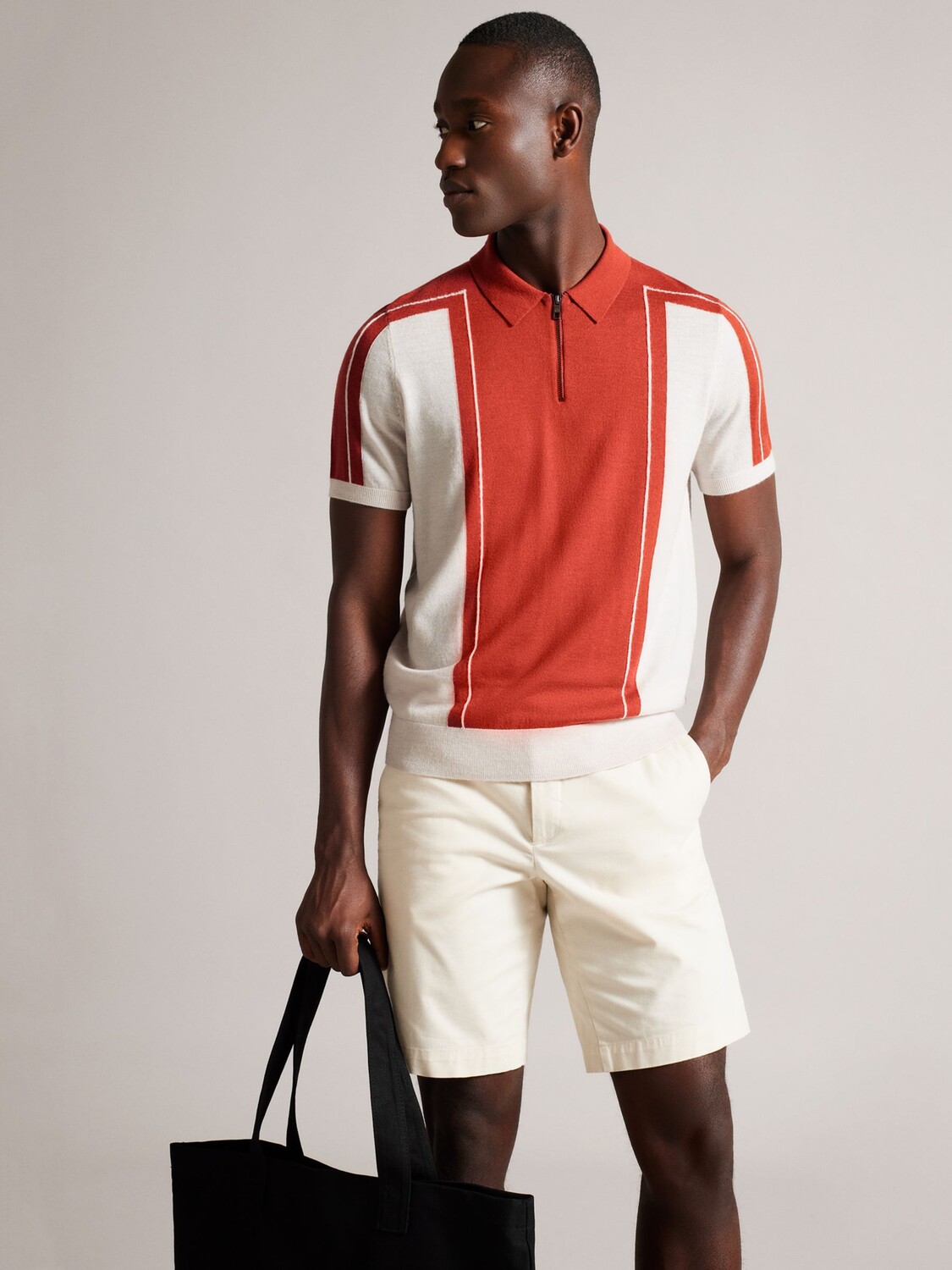 

Шерстяная футболка Ted Baker Jesty Color Block, темно-красный/белый