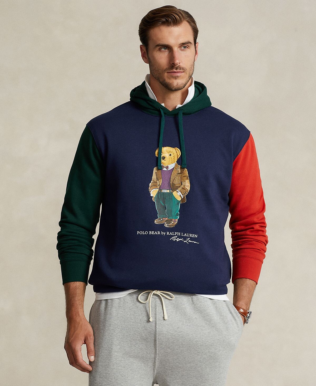

Мужская флисовая толстовка с капюшоном-поло Big & Tall Bear Polo Ralph Lauren