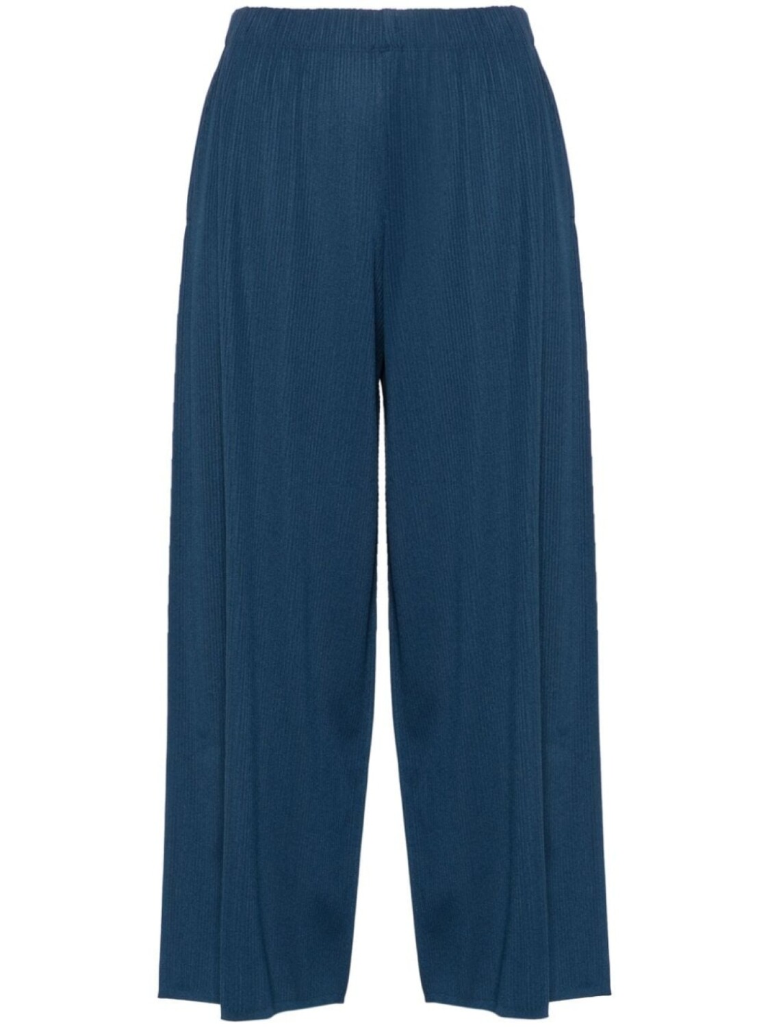 

Pleats Please Issey Miyake укороченные брюки A-Poc Form в рубчик, синий