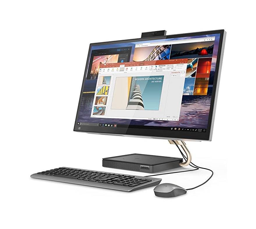 Моноблок Lenovo IdeaCentre AIO 5i 27", Intel Core i7-10700T, QHD cенсорный экран, 16Гб, 1Тб/512Гб, английская клавиатура - фото