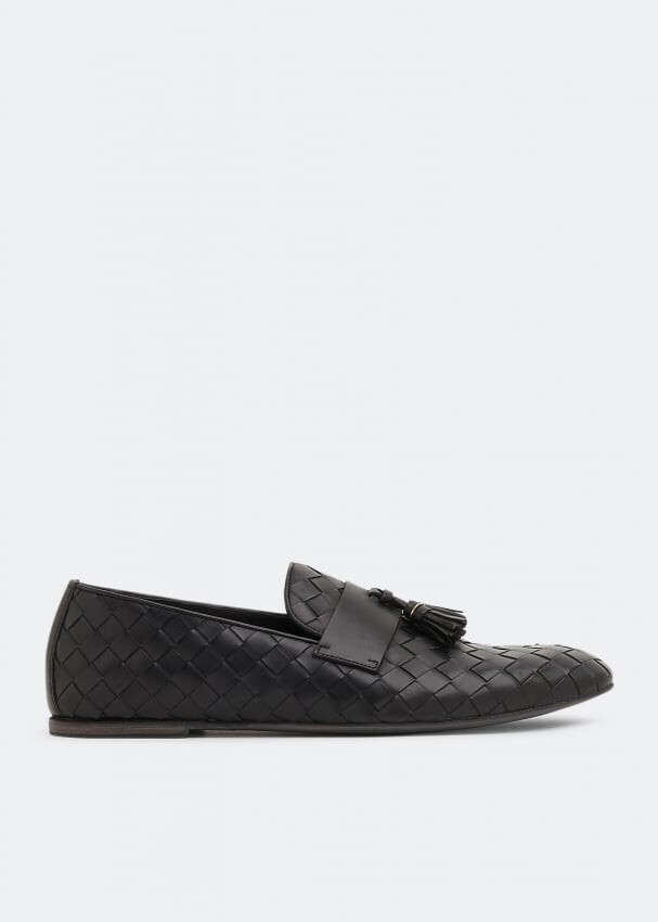 

Лоферы BARRETT Leather woven loafers, черный
