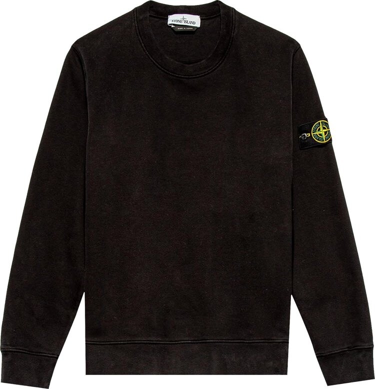 

Толстовка Stone Island Logo Patch Crewneck Sweatshirt 'Black', черный