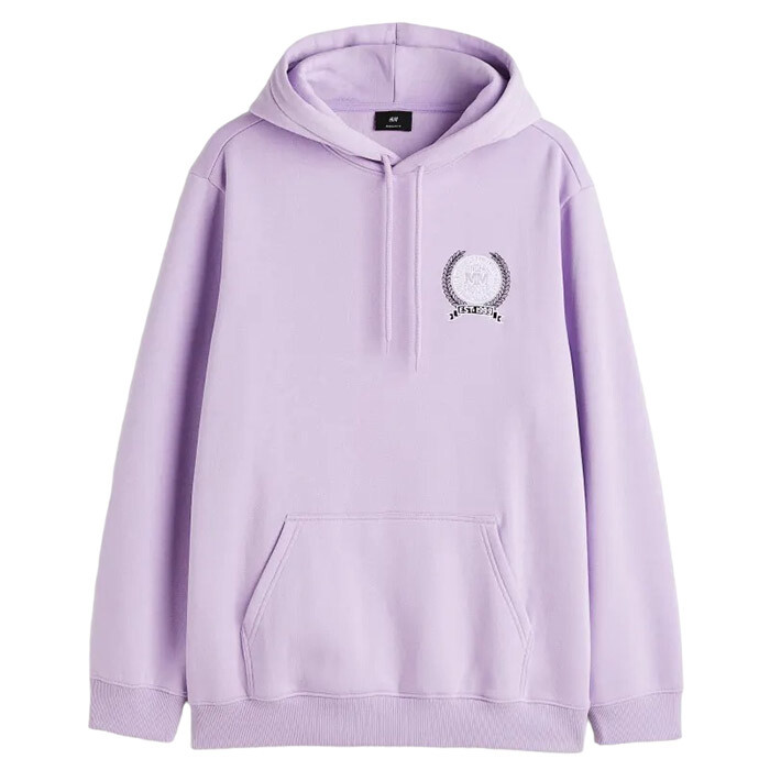 

Худи H&M Regular Fit, светло-сиреневый, Фиолетовый