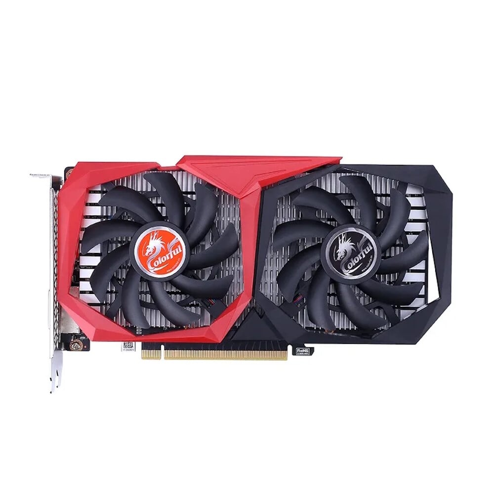 

Видеокарта Colorful BATTLE-AX GeForce GTX 1650 4GD6, 4 ГБ, черный/красный