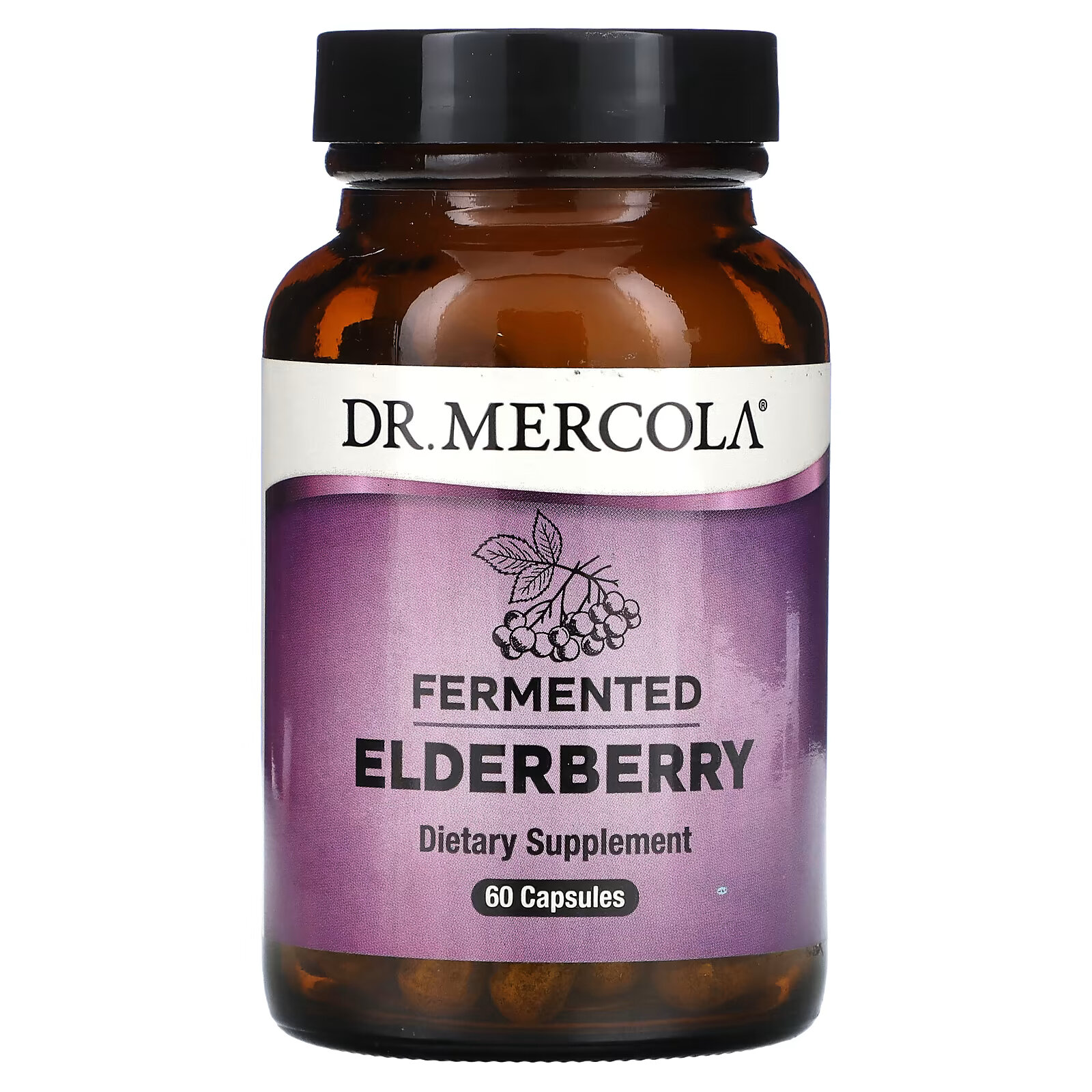 Dr. Mercola, Органические ферментированные ягоды бузины, 60 таблеток dr mercola h2 2 go двойная упаковка 30 60 таблеток