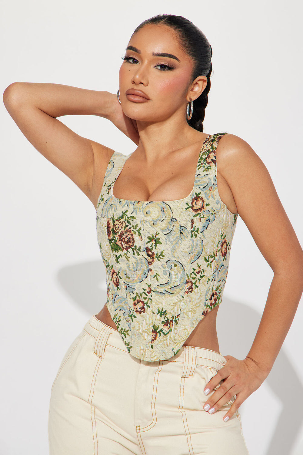 

Топ Fashion Nova GWQ5701, серо-коричневый