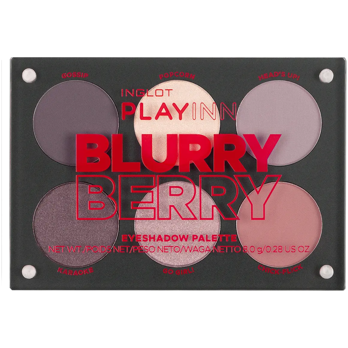 

Inglot Playinn Палетка теней для век Blurry Berry, 8 г