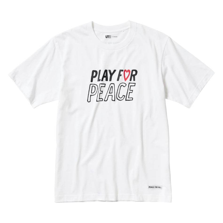 Футболка Uniqlo UT Peace For All (Kei Nishikori), белый - фото