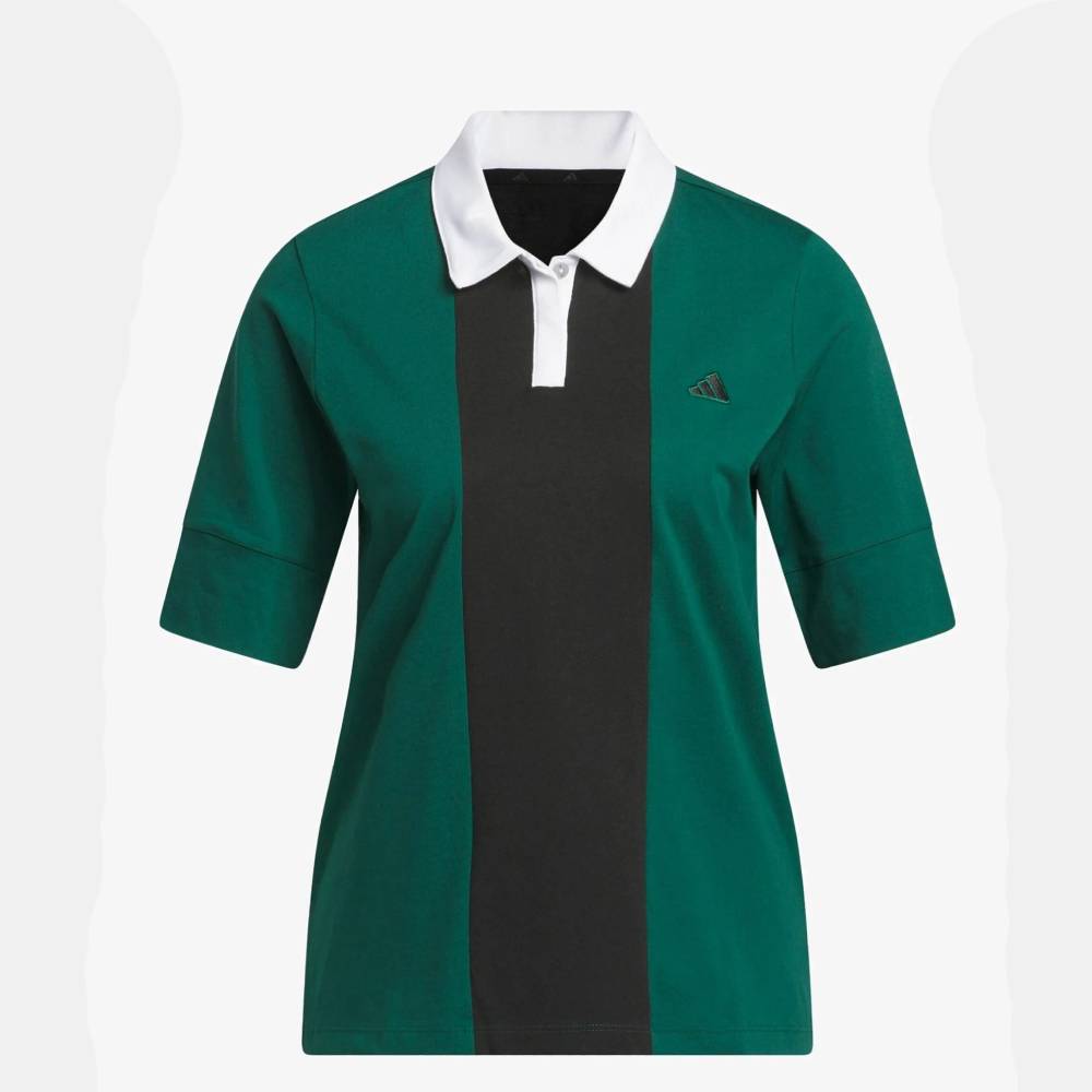 цена Футболка-поло Adidas Golf Go-to Stripe, зеленый/черный/белый
