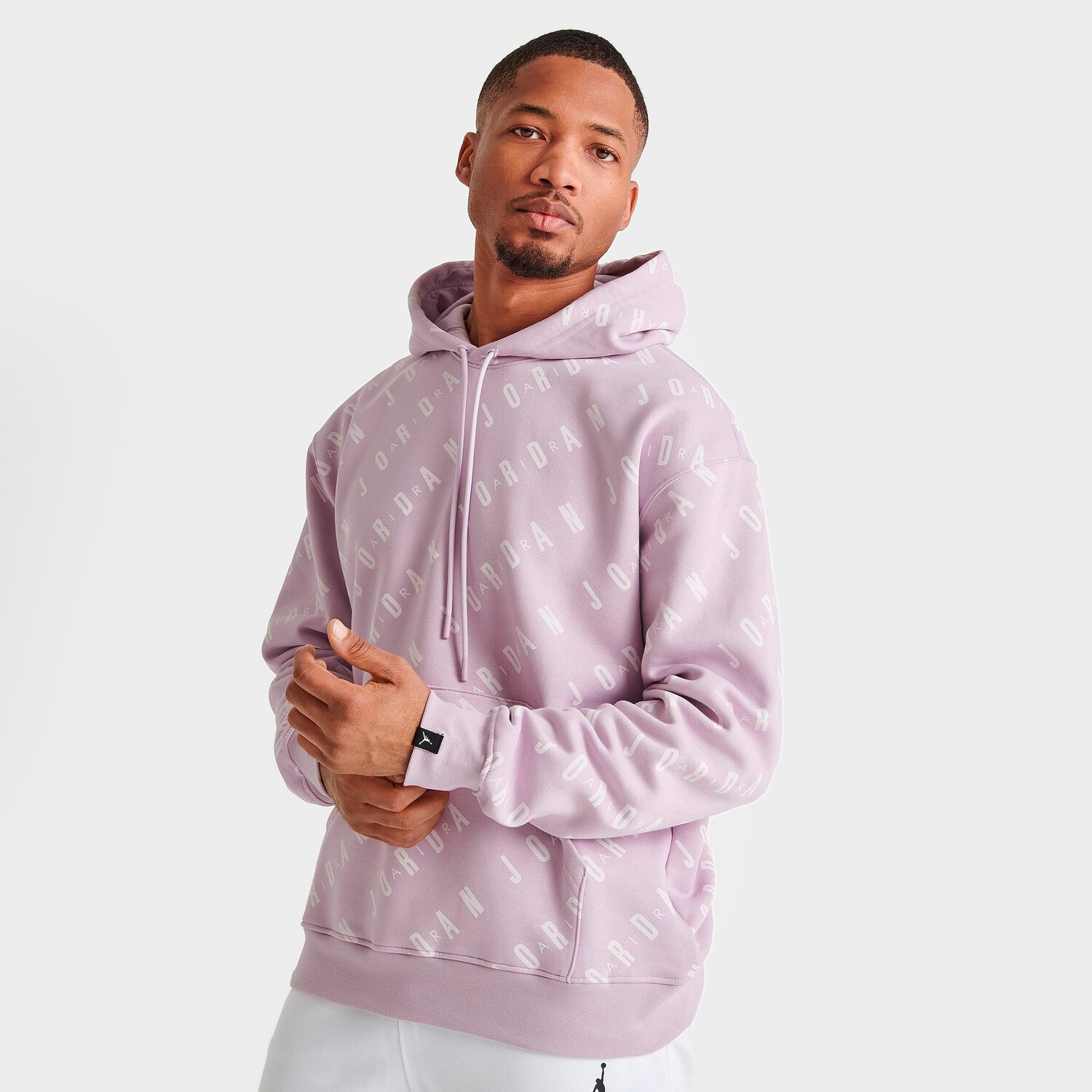 

Мужская флисовая худи с принтом Jordan Essentials Allover Heritage, фиолетовый