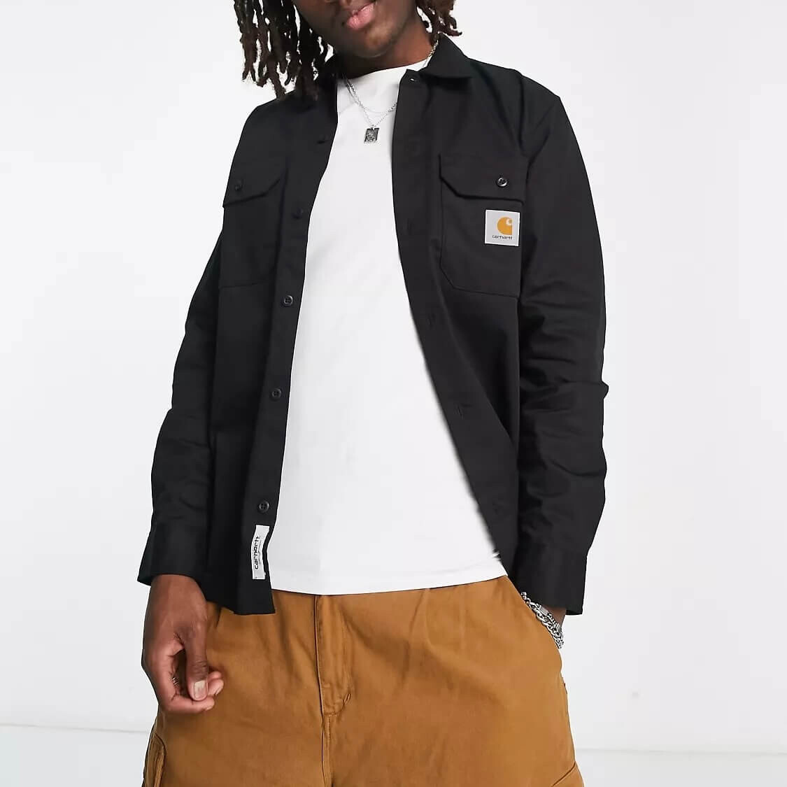 

Рубашка Carhartt WIP Pocket Detal Long Sleeve, черный