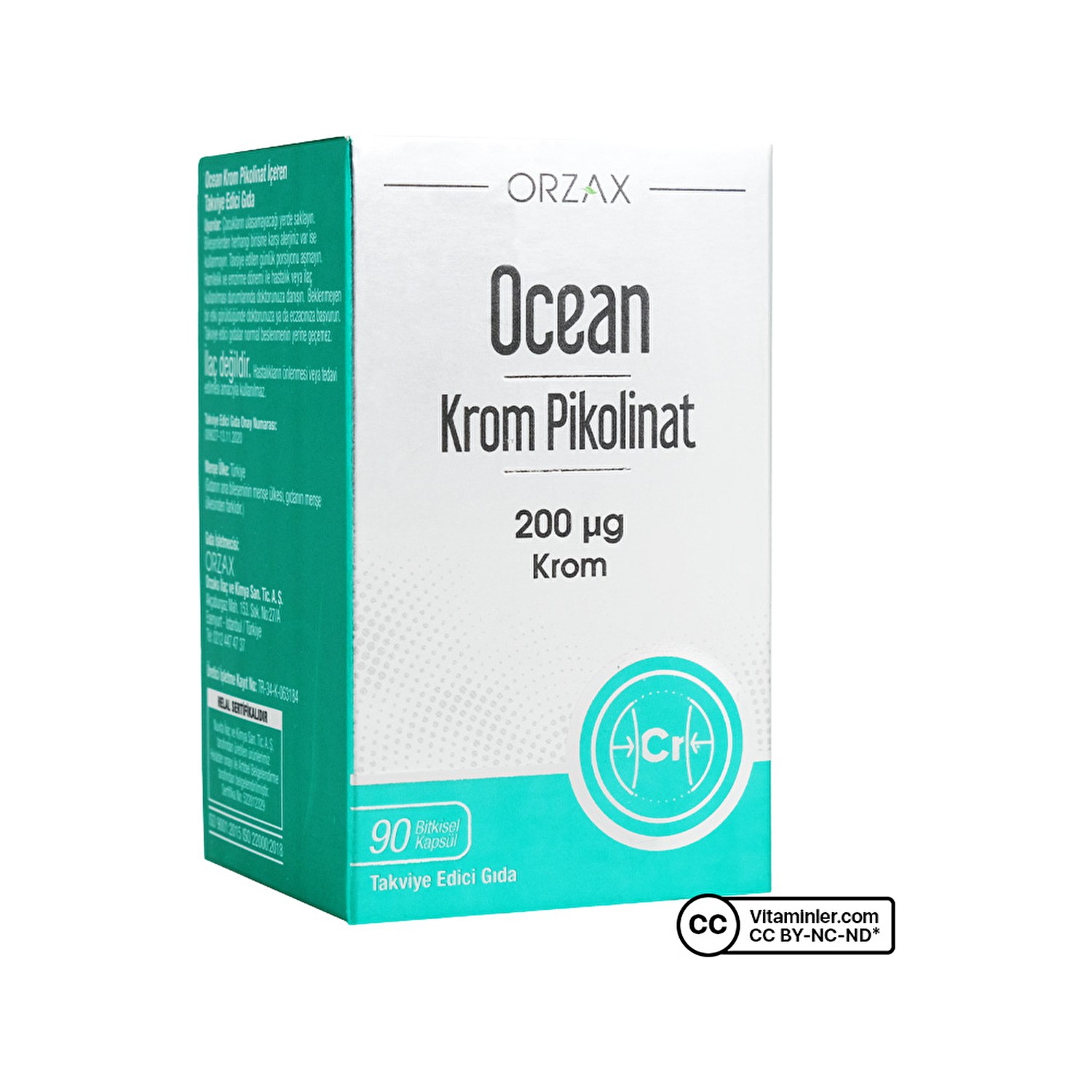 Пиколинат хрома Ocean 200 мкг, 90 капсул now foods пиколинат хрома 200 мкг 250 капсул