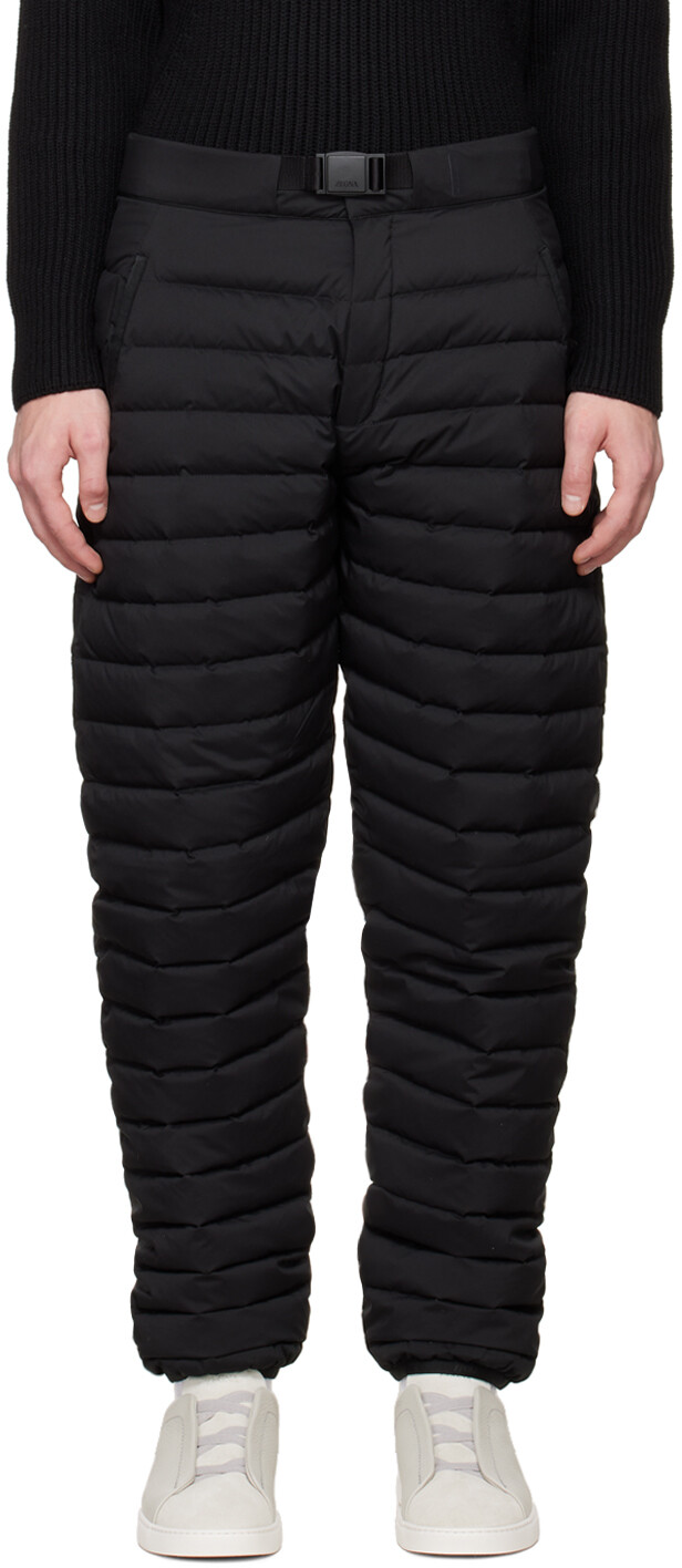 

Черные пуховые брюки Lounge ZEGNA, Черный
