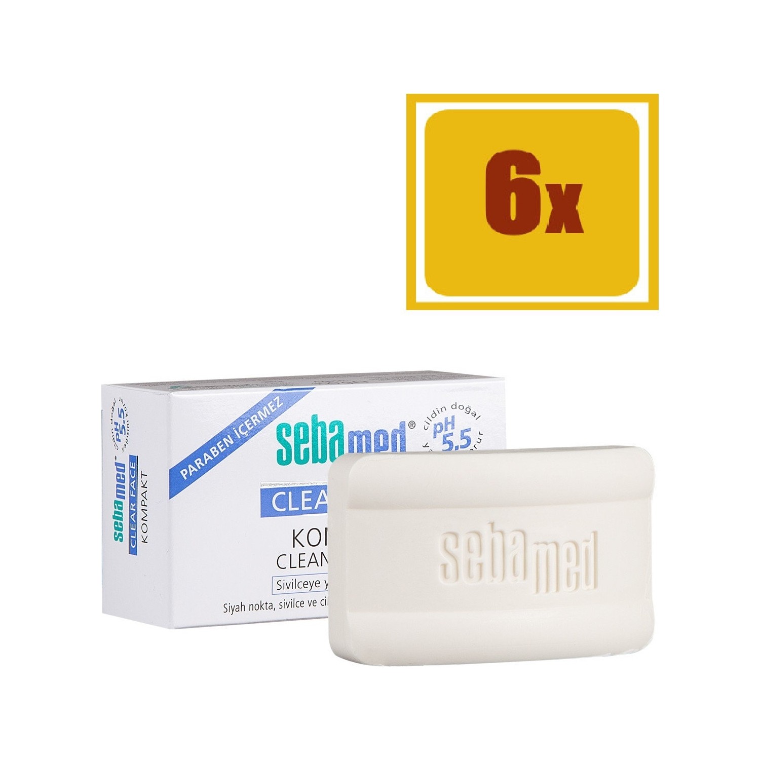 Мыло Sebamed Clear Face, набор из 6 штук gigi glycopure face soap