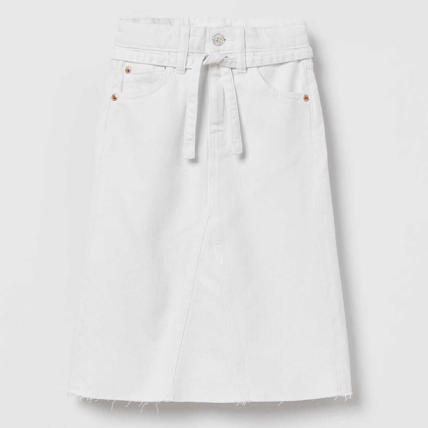 

Юбка Zara Denim Midi, белый