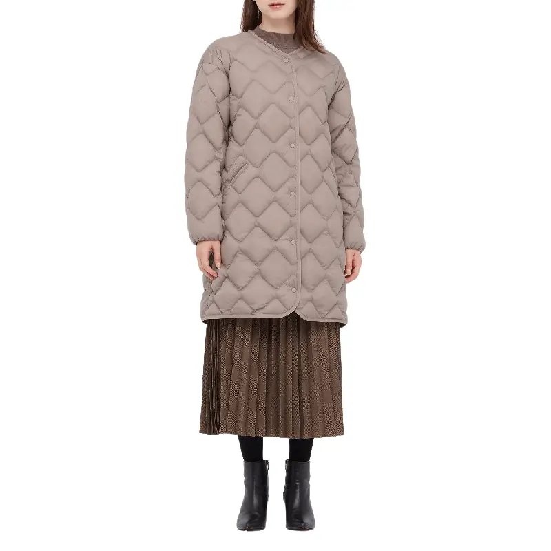 

Пальто Uniqlo Ultra light down relaxed, бежевый