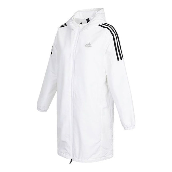 цена Куртка Adidas Sports Training Casual Fleece Lined Hooded White, Белый