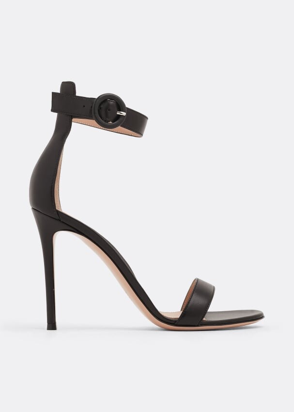 

Сандалии GIANVITO ROSSI Portofino leather sandals, черный