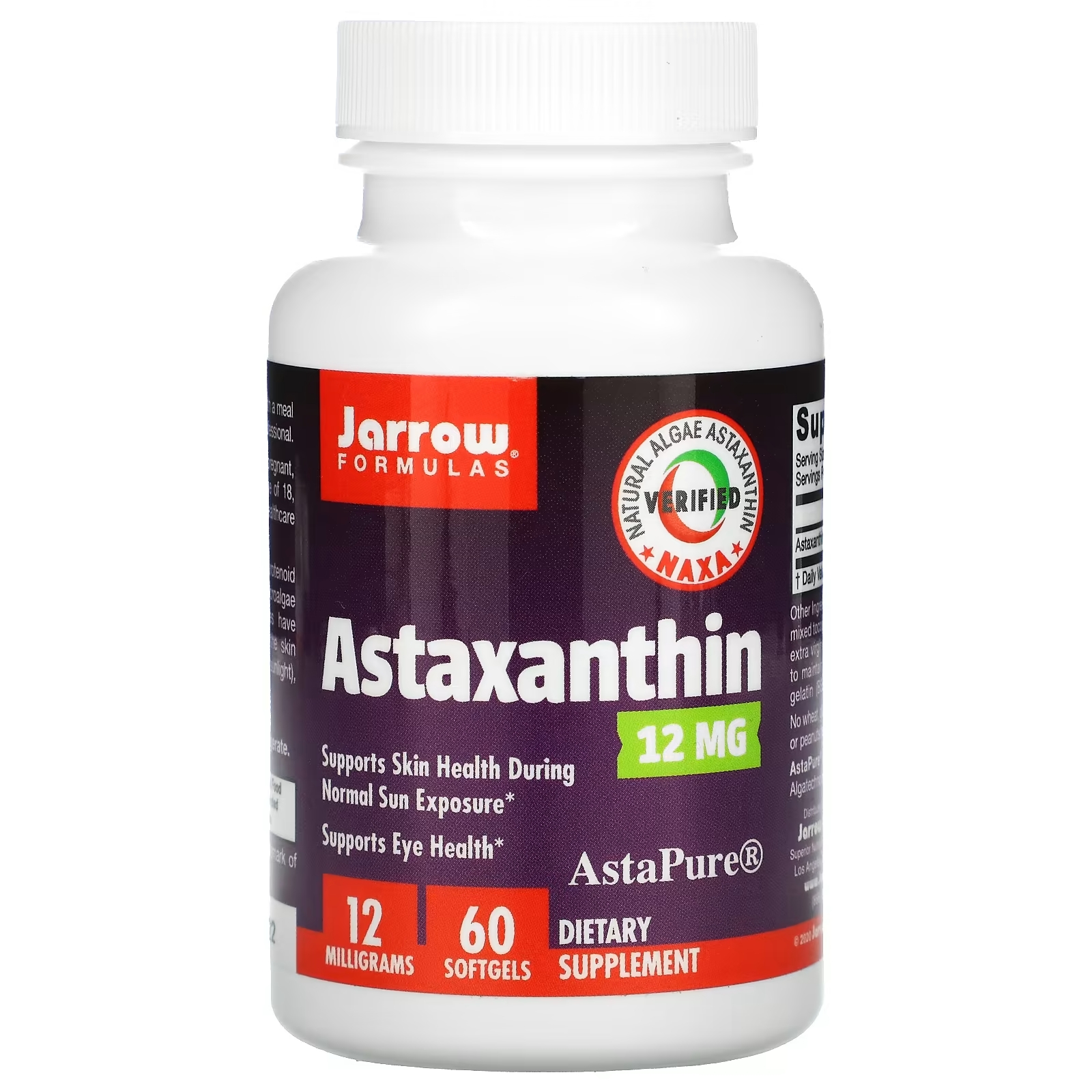 Jarrow Formulas Астаксантин 12 мг, 60 мягких желатиновых капсул
