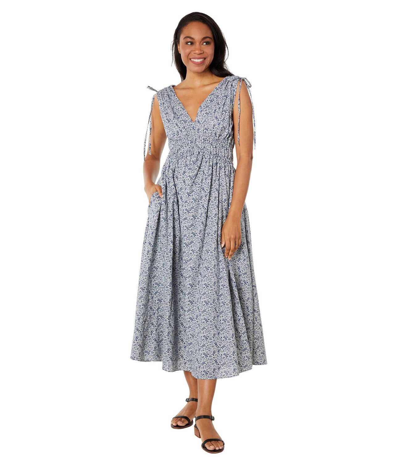 

Платье Madewell, Sophia Smocked Midi Dress in Florentine Floral