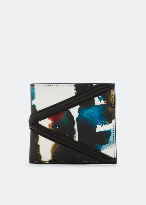 

Кошелек ALEXANDER MCQUEEN Graffiti Harness billfold wallet, разноцветный