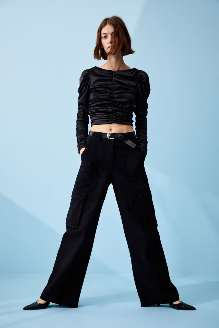 

Брюки-карго H&M, черный