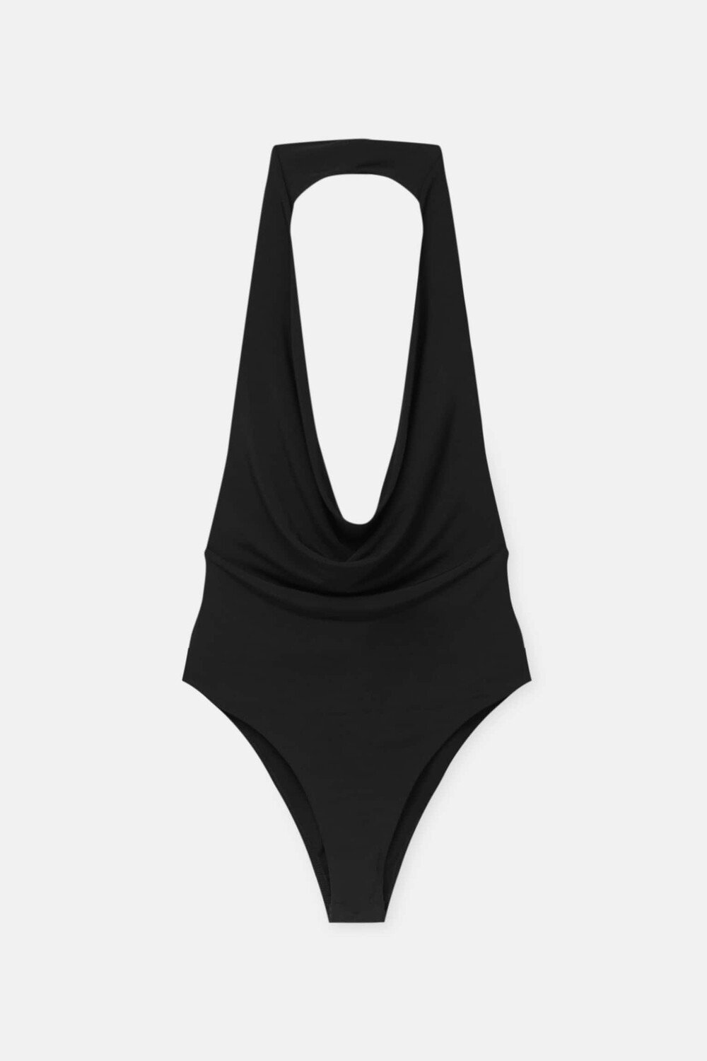 

Боди Pull&Bear Draped Halter Neckline, черный