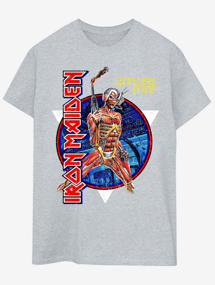 

Серая футболка для взрослых NW2 Iron Maiden Somewhere In Time George., серый