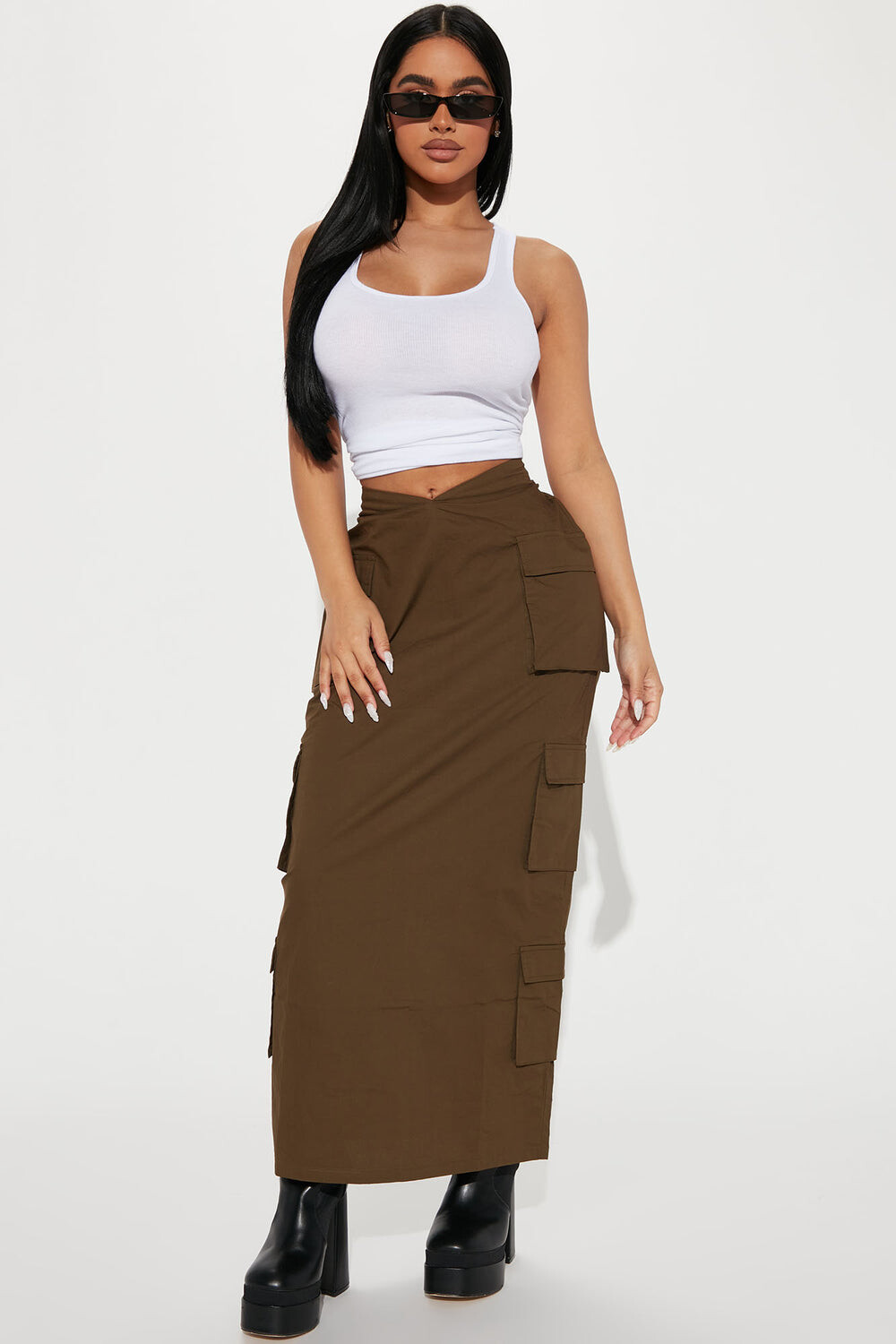 

Юбка Fashion Nova S1363CPD, оливковый