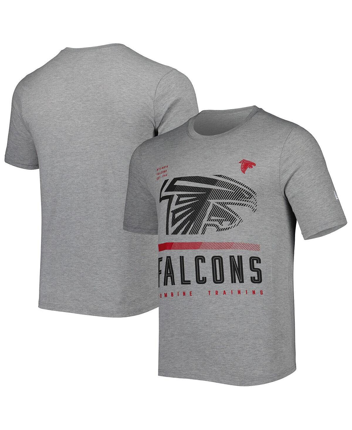 

Мужская серая футболка atlanta falcons combine authentic red zone с меланжевым покрытием New Era, мульти