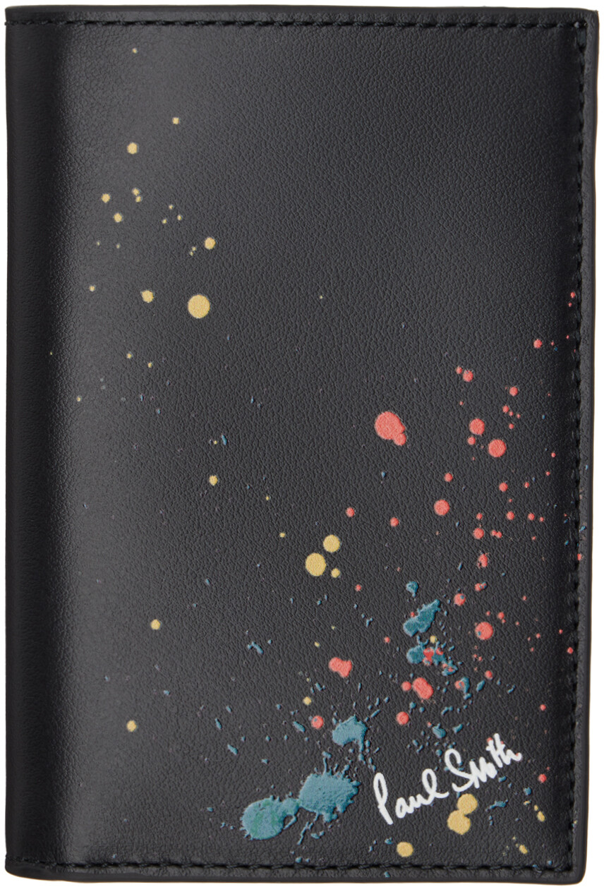 

Черный кошелек с брызгами краски Paul Smith