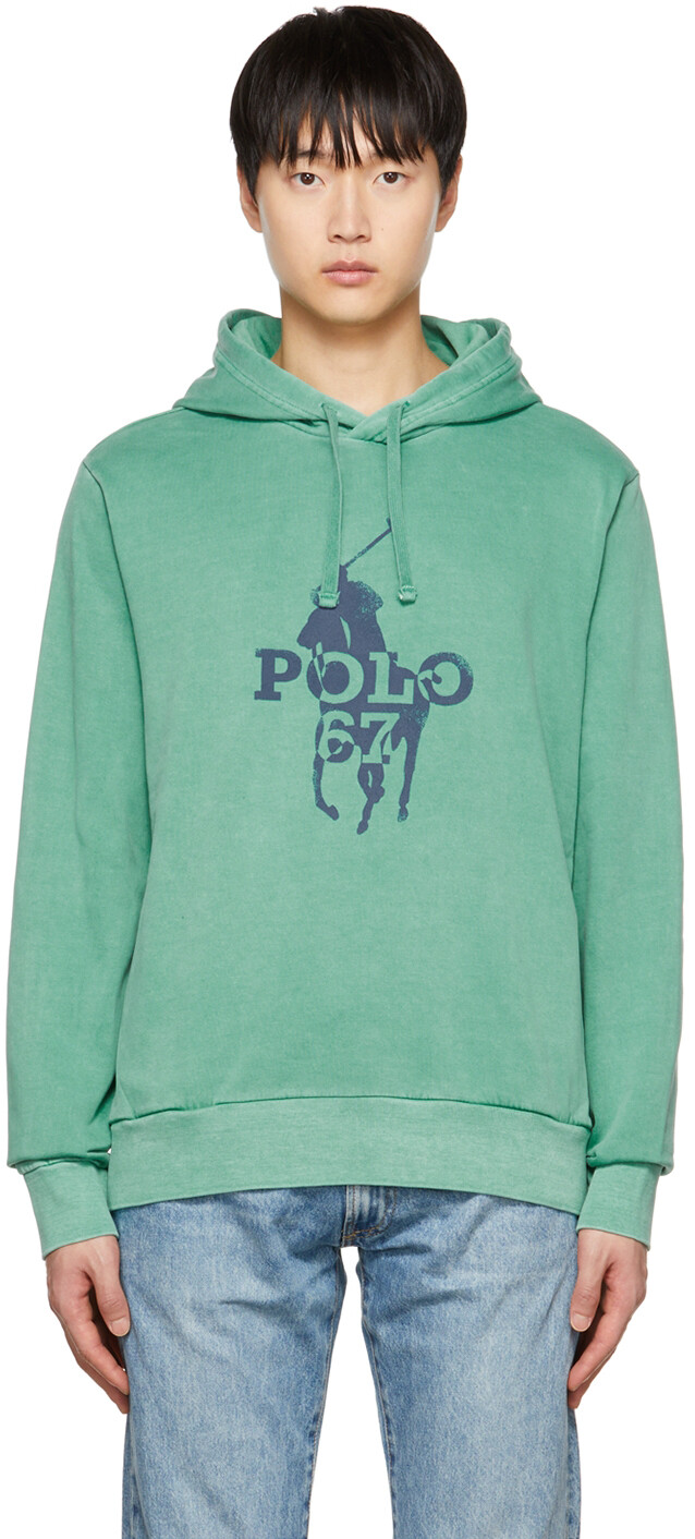 

Зеленый худи с большим пони Polo Ralph Lauren
