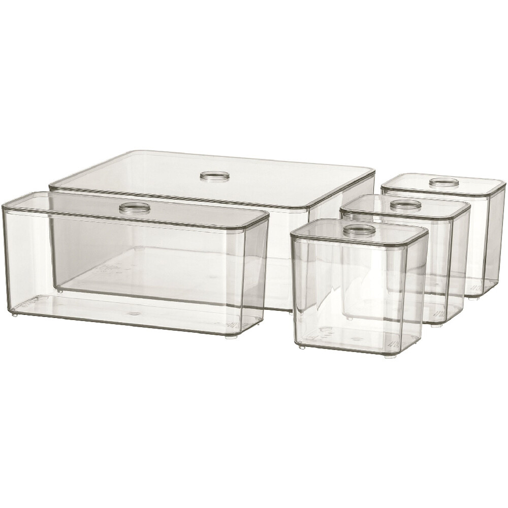 

Комплект коробок Ikea Godmorgon, 5 предметов, серый