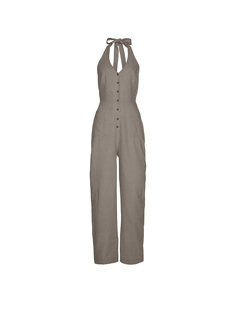 

Комбинезон Lascana Button-Down Halter, серый