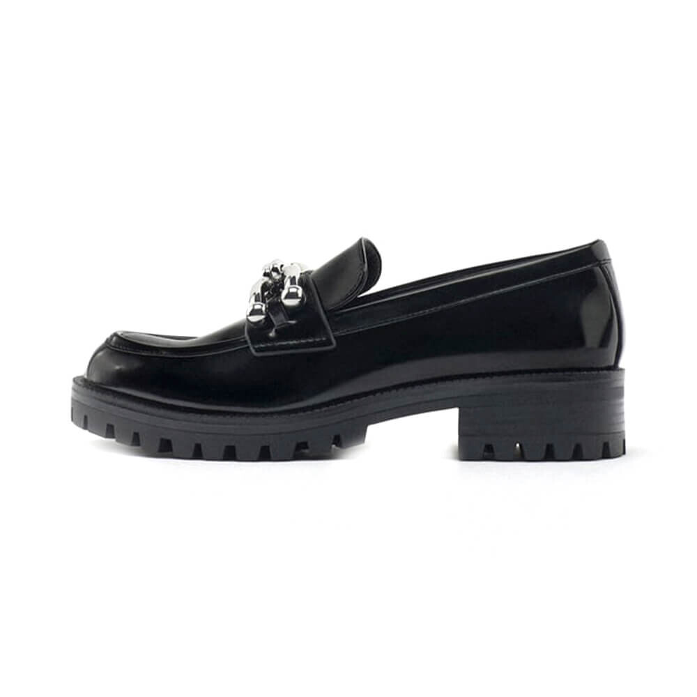 

Лоферы Zara Embellished Track-sole, чёрный