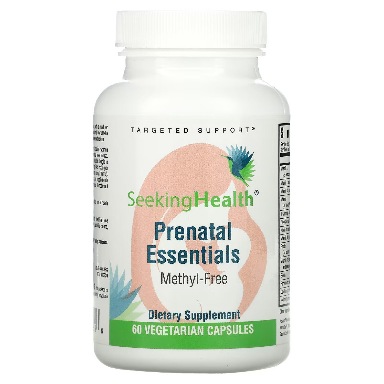 

Seeking Health, Prenatal Essentials, без метила, 60 вегетарианских капсул