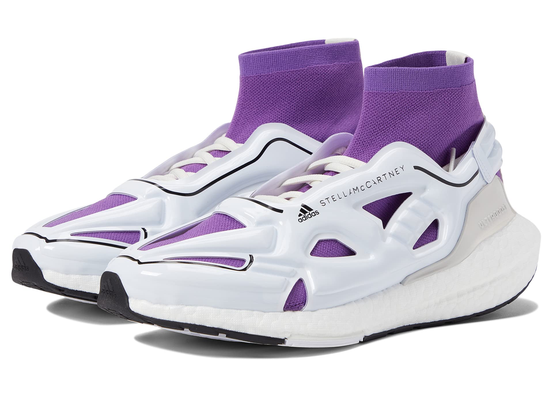 кроссовки adidas originals retropy f2 chalk white footwear white light purple Кроссовки Adidas By Stella McCartney Ultraboost 22 Elevated, серый/фиолетовый