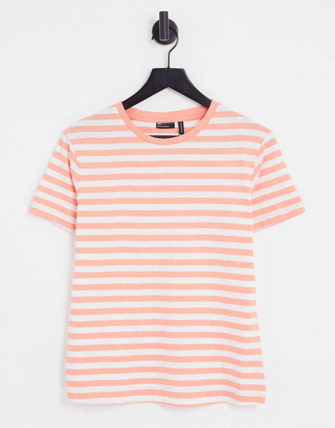 

Футболка в бело-оранжевую полоску ASOS DESIGN Ultimate
