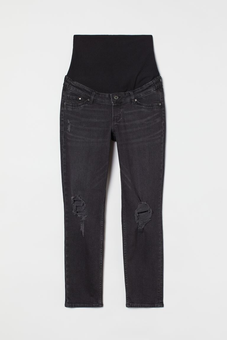 

Джинсы до щиколотки MOM Mom H&M, черный/мытье