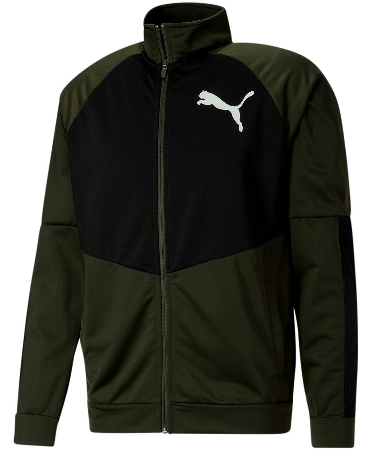 

Мужская спортивная куртка contrast 2.0 с цветными блоками и логотипом Puma, зеленый