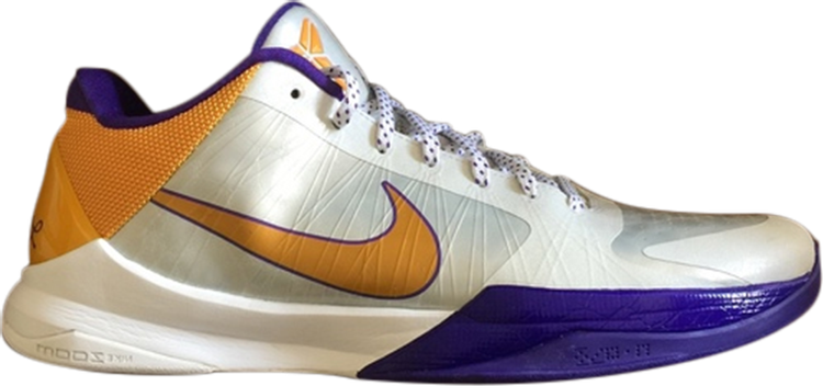 Лимитированные кроссовки Nike Zoom Kobe 5 'Lakers Home', белый - фото