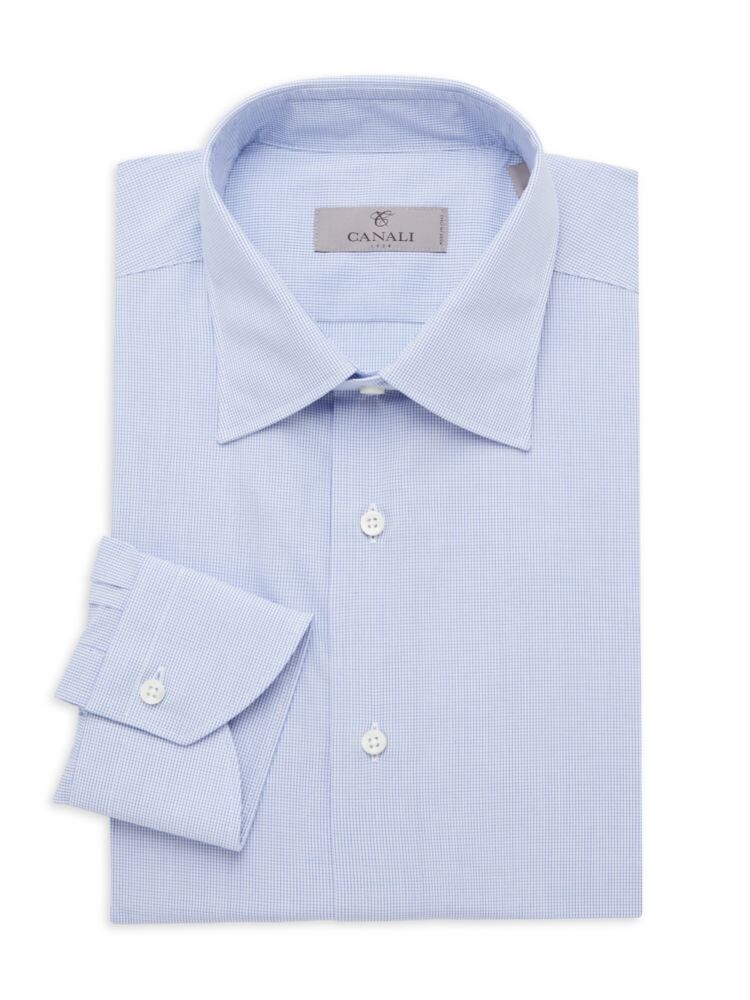 

Классическая рубашка в клетку Modern Fit Canali, синий