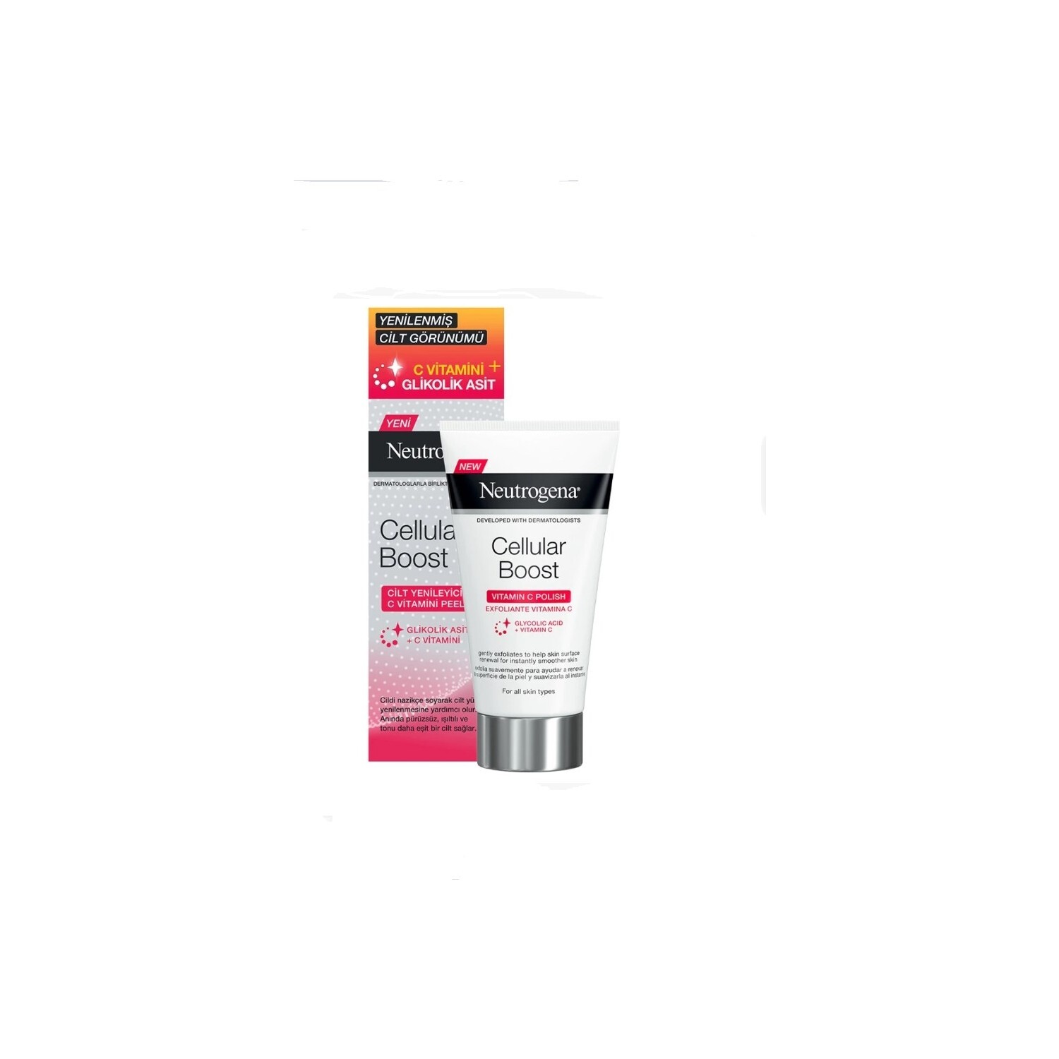 

Пилинг Neutrogena Cellular Boost обновляющий с витамином С для кожи, 75 мл