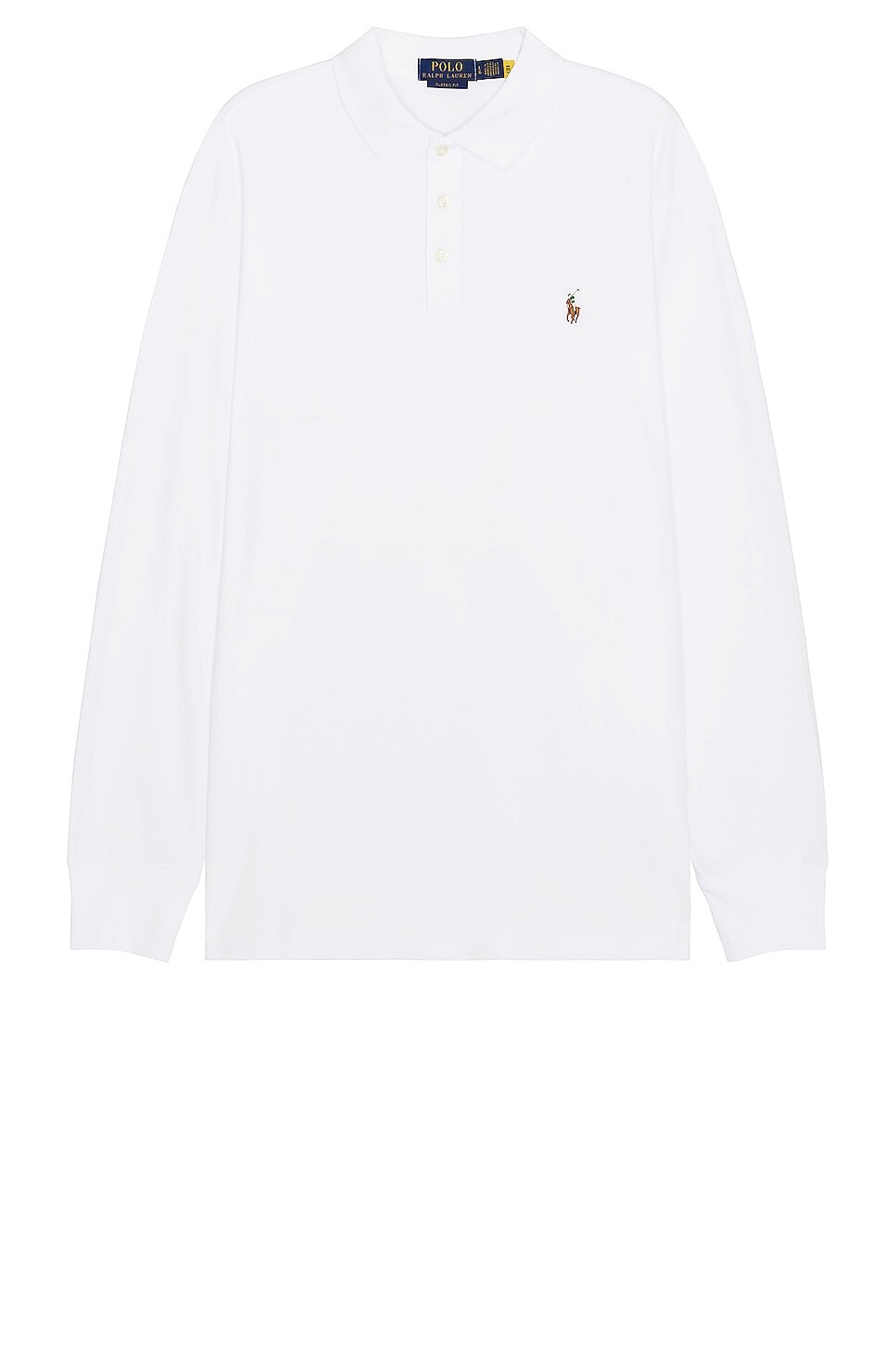 

Поло Polo Ralph Lauren Pima Long Sleeve, белый