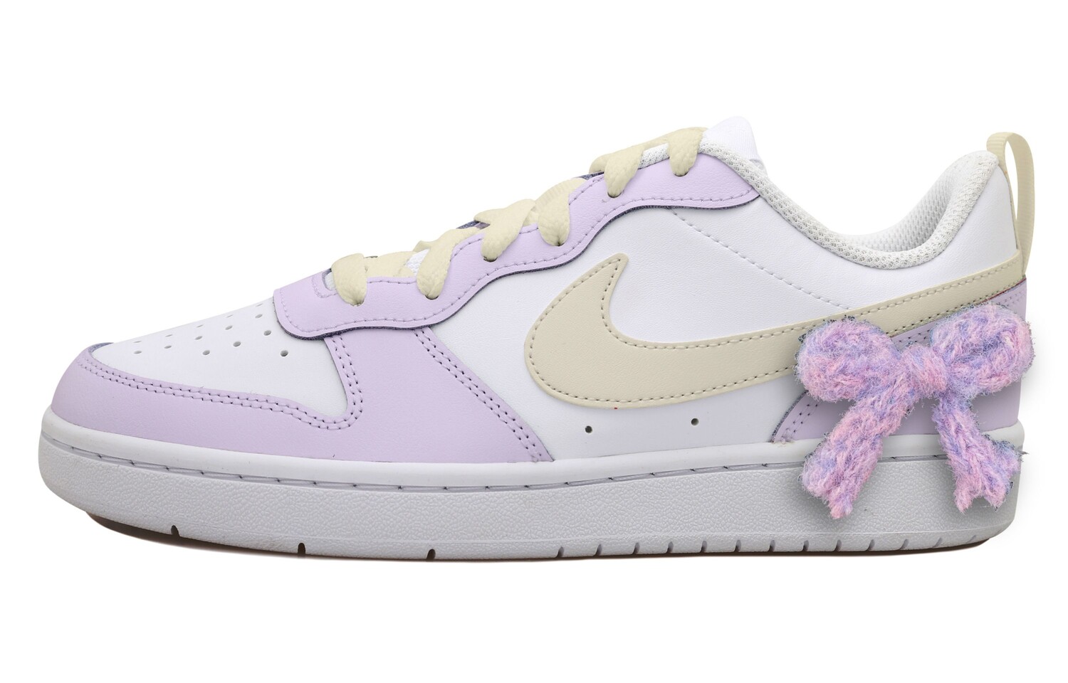 

Кроссовки Nike Court Borough 2 Skateboarding Shoes Women's Low-top White/purple/beige, розовый