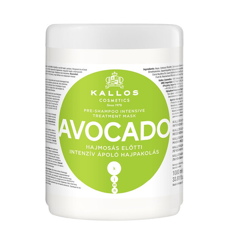 

Kallos KJMN Avocado Pre-Shampoo Intensive Treatment Mask Интенсивно регенерирующая маска для волос 1000мл