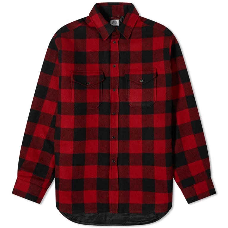 Куртка-рубашка Vetements Flannel, красный/черный